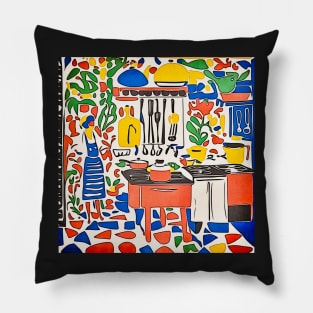 A woman in the kitchen-Matisse inspired Pillow