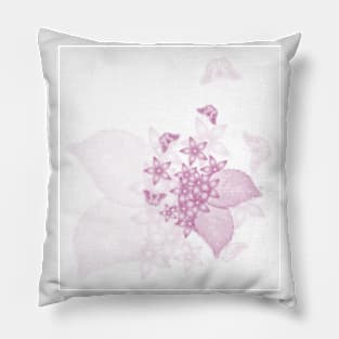 delicate pink butterflies and flowers Pillow