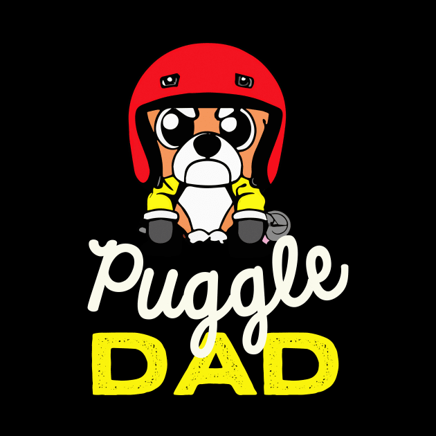 Puggle Dad Racing Dog Owner Retro Dog Father by BetterManufaktur