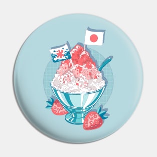 The japanese shaved ice with some strawberry jam Pin