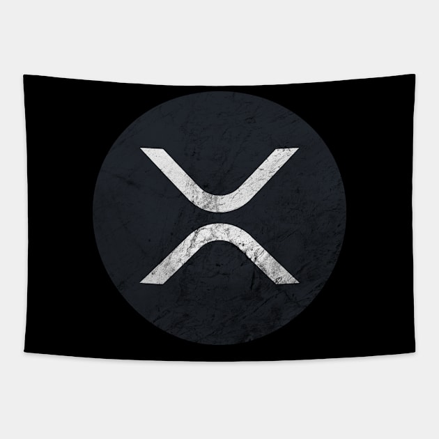 XRP Retro Logo - Ripple Crypto Design Tapestry by Popculture Tee Collection