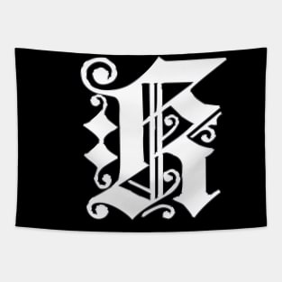 Silver Letter K Tapestry