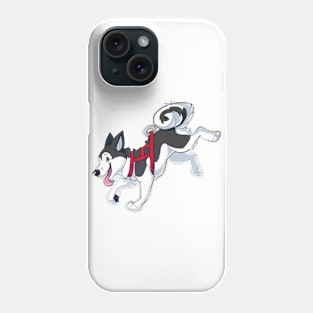 Grey Husky Running Phone Case