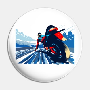 Motor racer speed demon Pin