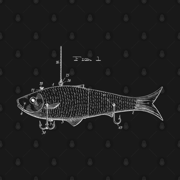 Fishing Lure Patent Print 1908 by MadebyDesign