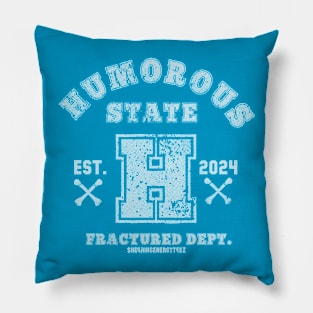 Humorous State White Pillow