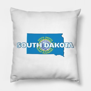 South Dakota Colored State Pillow