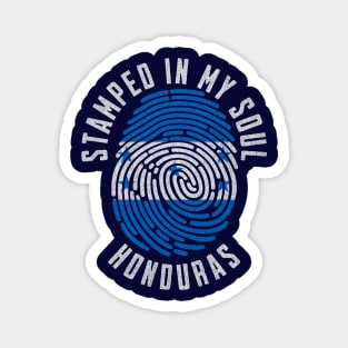 Honduras Flag Fingerprint Art for Proud Honduran Heritage Fans Magnet