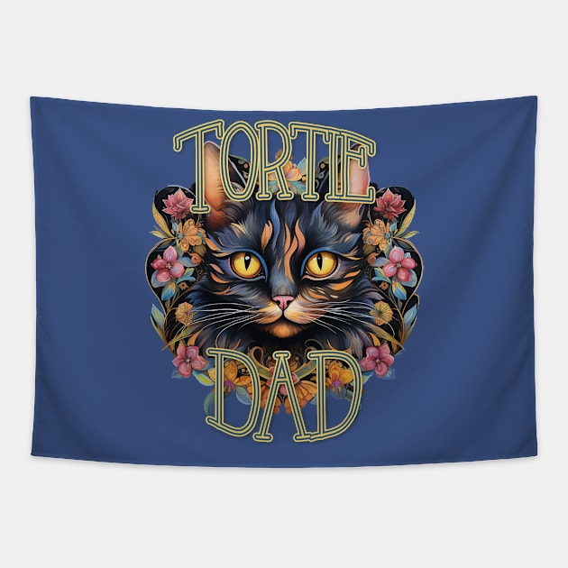 Tortie Dad Tapestry by nonbeenarydesigns