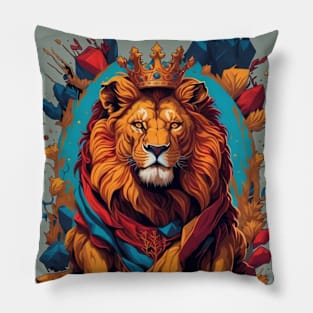 the majestic lion Pillow