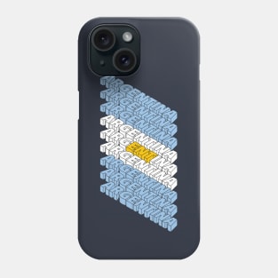 Geometric Argentina type flag Phone Case