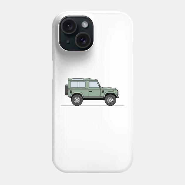 Land Rover Defender - Light Green Phone Case by JingleSnitch