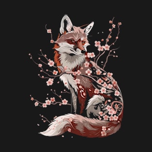 In Harmony Fox And Flowers T-Shirt