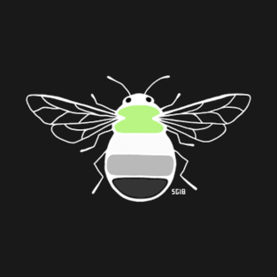 Agender Pride Bee (Dark) T-Shirt