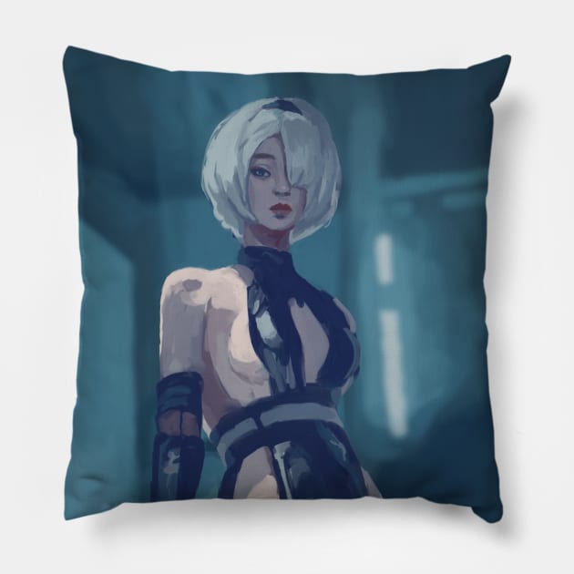 2b Nier Automata Pillow by craftsanime