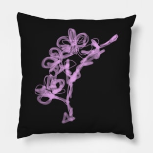 Elegant Purple Orchid Art Pillow