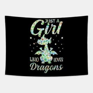 Just A Girl Who Loves Dragons, Rainbow Leopard Tapestry