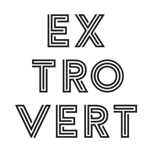 Extrovert - Black Print T-Shirt