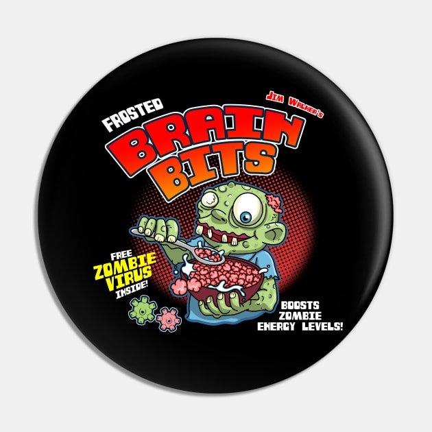 Cute Zombie Eating Brains Breakfast Cereal For Zombie Lovers Pin by BoggsNicolas