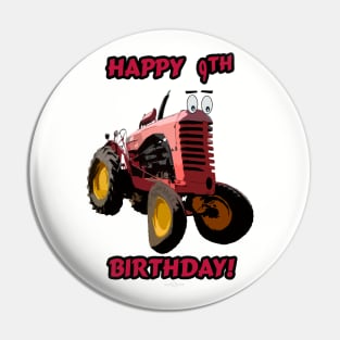 Happy 9th birthday tractor design Pin