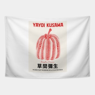 Yayoi Kusama Reworked Red Pumpkin Design Tapestry