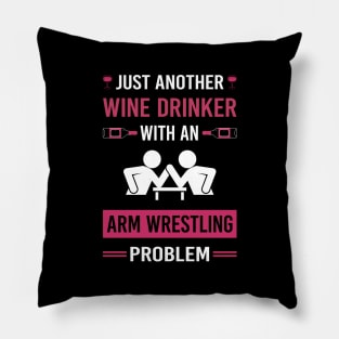 Wine Drinker Arm Wrestling Wrestler Armwrestling Pillow