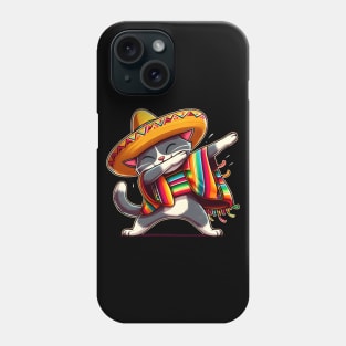 Cinco De Mayo Funny Mexican Cat Sombrero Poncho Phone Case