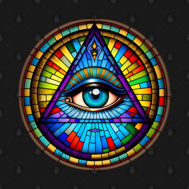 All Seeing Stained Glass Eye by Fuggity