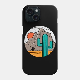 Retro Sunset Desert Landscape Phone Case