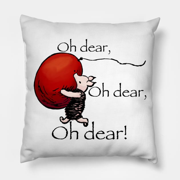 Oh dear Piglet! Pillow by Boyanton Designs