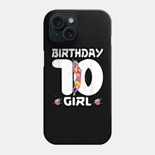 10th Birthday Basketball Ten 10 Year Old Girl Phone Case