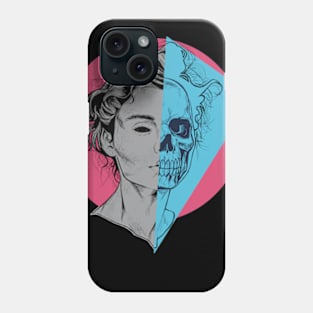 redhead girl skull side Phone Case