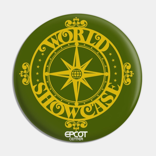 Epcot World Showcase Compass Pin by BurningSettlersCabin