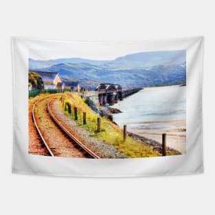 Barmouth Railway Line And Bridge Tapestry