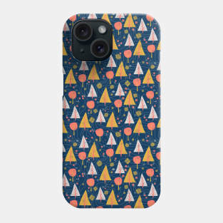 Abstract Forest and Contour Lines Phone Case