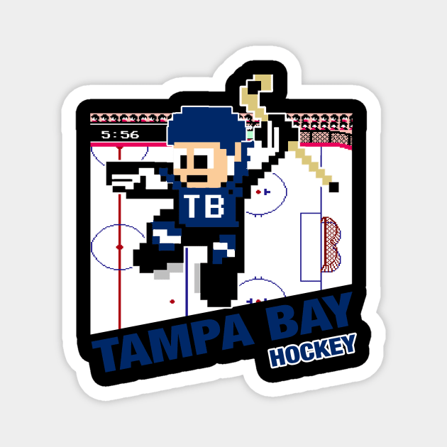 Tampa Bay Hockey 8 bit cartridge design Magnet by MulletHappens