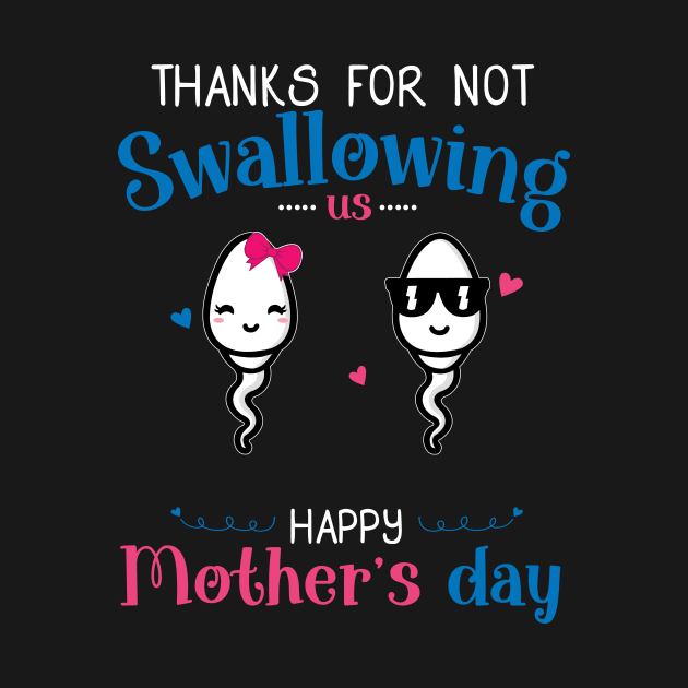 Happy Mothers Day Thanks For Not Swallowing Us for Mom by shattorickey.fashion