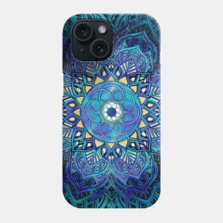 Celtic Mandala, aqua Phone Case