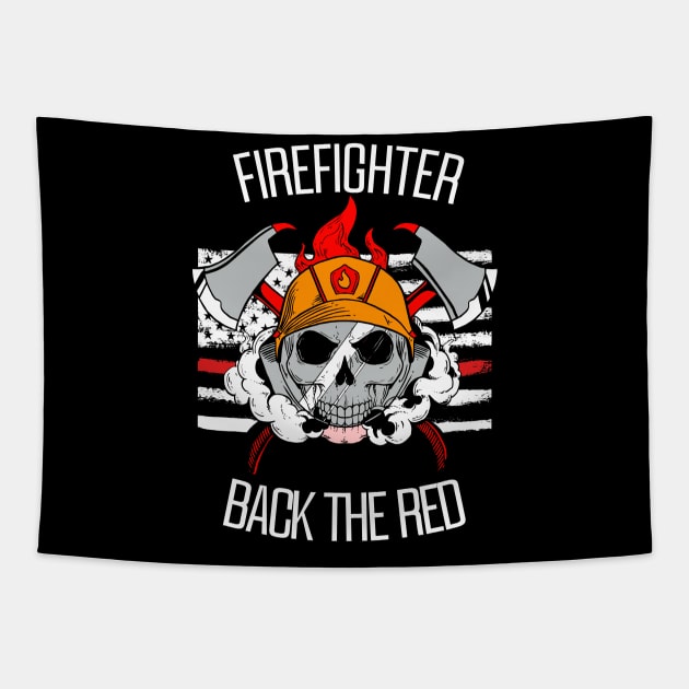 Thin Red Line - Fireman & Volunteer Firefighter Tapestry by 5StarDesigns