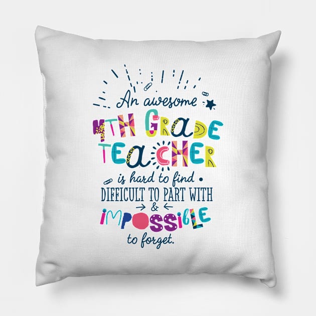 An Awesome 4th Grade Teacher Gift Idea - Impossible to forget Pillow by BetterManufaktur