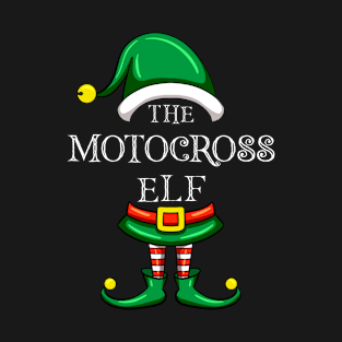 The Motocross Elf Matching Family Christmas Pajama T-Shirt