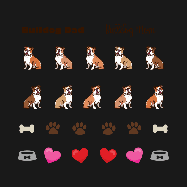 English Bulldogs Sticker Set by CeeGunn