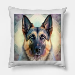 Fractal Design of A German Shepherd Pillow