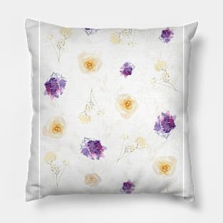 Lavender And Roses with Baby Breath Pattern Pillow