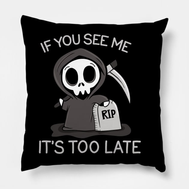 Grim Reaper Pillow by valentinahramov