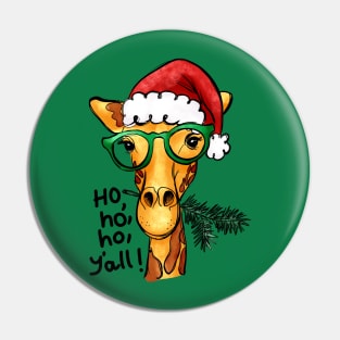 Christmas Giraffe Pin