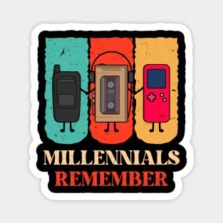 Millennials Remember Retro Vintage Novelty Funny Design Magnet