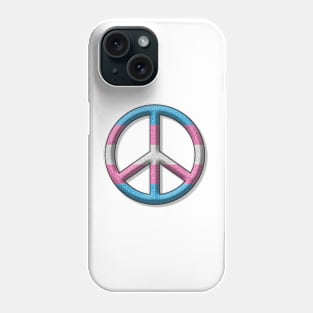 Peace Pride design in Transgender pride flag colors Phone Case