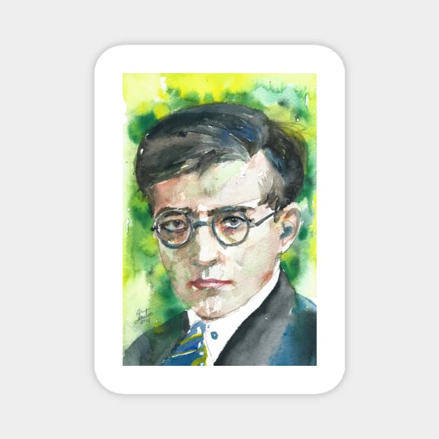 DMITRI SHOSTAKOVICH - watercolor portrait.1 Magnet by lautir