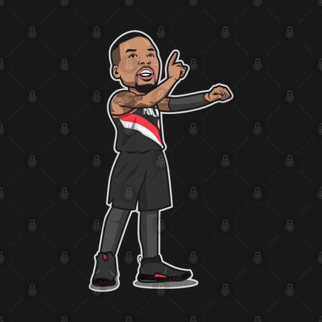 Damian Lillard Cartoon Style by ray1007